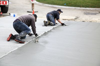 Concrete Driveway Installation in Progress