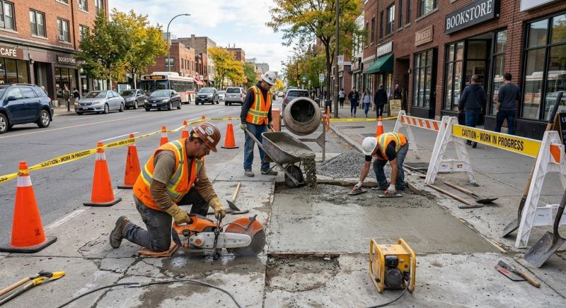 Concrete Sidewalk Installation